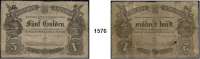 P A P I E R G E L D,Altdeutsche Staaten Hessen-Homburg Landgräflich Hessische Concessionierte Landesbank 1855.  5 Gulden 1.1.1855.  Lit. D.  Serie II.  Grabowski/Kranz 168.  Pick Rixen A 135.