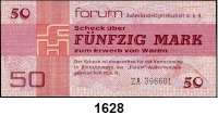 P A P I E R G E L D,D D R  FORUM-Warenschecks 1979  0,50 bis 500 Mark.  Ros. DDR-29 a, 30 a, 31 a, 32 a, 34 b, 35 a, 36 a  SATZ. 7 Scheine.
