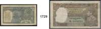 P A P I E R G E L D,AUSLÄNDISCHES  PAPIERGELD Indien 1 Rupie 1935 und 5 Rupien 1937.  Pick 14 a und 18 a.  Beigegeben 7 moderne Banknoten.  LOT. 9 Scheine.
