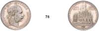 Österreich - Ungarn,Habsburg - Lothringen Franz Josef I. 1848 - 1916 Doppelgulden 1887.  Wiederaufnahme des Bergbaus in Kuttenberg.  Frühwald 1904.  Jl. 370.