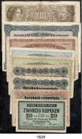 P A P I E R G E L D,B E S A T Z U N G S A U S G A B E N     I. W E L T K R I E G Ostbank für Handel- und Gewerbe, Darlehnskasse Ost, Posen 20 und 50(2) Kopeken, 1, 3 und 10 Rubel 17.4.1916.  Dazu Darlehenskasse Ost,  5, 50 und 100 Mark 4.4.1948.  Ros.EWK-33, 34 c, 34 d, 35 a, 35 b, 36 a, 37, 43, 45, 46.  LOT. 10 Scheine.