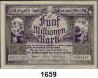 P A P I E R G E L D - N O T G E L D,Ostpreussen Darkehmen, 5, 10 und 20 Mark 22.11.1918(entwertet). Oletzko, 5 Millionen Mark 23.8.1923. Ortelsburg, 20 und 50 Mark 30.10.1918(entwertet). Osterode, 20(KN 493) und 50(KN 1000) Mark 31.10.1918.. Keller 4171 b. Geiger 091.01, 02, 03; 401.01 b, 401.05 a; 405.01 a, 405.02 b. LOT. 8 Scheine.