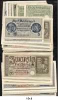 P A P I E R G E L D,Besatzungsausgaben des II. Weltkrieges Reichskreditkassenscheine 50 Reichspfennig bis 50 Reichsmark o.D.  Ros. ZWK 1 a(2), 2 a(2), 3 a(2), 3 b, 4 a(2), 4 b(4), 5 a(14), 6 a(10).  LOT. 37 Scheine.