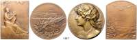 AUSLÄNDISCHE MÜNZEN,Frankreich L O T S     L O T S     L O T S LOT. 4 Bronzemedaillen.  (Medailleure Vernon o.J.; Dupre o.J.; Roty 1898; J. Prinz o.J.).  2x 60 mm; 51 x 64 mm und 47 x 63 mm.