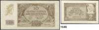 P A P I E R G E L D,Besatzungsausgaben des II. Weltkrieges Generalgouvernement Polen 10 und 20 Zloty 1.3.1940.  Ros. ZWK-29 b, 30, 34 a(2), 35(6), 36.  Beigegeben 8 polnische Scheine des Jahres 1919.  LOT. 19 Scheine.