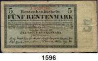 P A P I E R G E L D,R E N T E N B A N K  5 Rentenmark 1.11.1923.  KN G 1561011.  Ros. DEU-201 b.