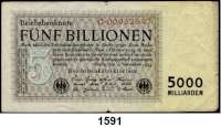 P A P I E R G E L D,Weimarer Republik  5 Billionen Mark 1.11.1923.  C.  Ros. DEU-156 a.