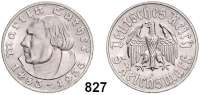 R E I C H S M Ü N Z E N,Drittes Reich  5 Reichsmark 1933 A.  Jaeger 353.  Luther.