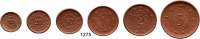 P O R Z E L L A N M Ü N Z E N,F R E I S T A A T     S A C H S E N  10 Pfennig bis 3 Mark 1920  braun.  Gipsform.  Scheuch 19.a bis 24.a.  Menzel 22280.1 bis 6.  SATZ. 6 Stück.