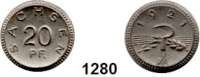 P O R Z E L L A N M Ü N Z E N,S A C H S E N  20 Pfennig 1921 braun.  Vollversilbert.  Menzel 22281.6.