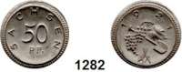 P O R Z E L L A N M Ü N Z E N,S A C H S E N  50 Pfennig 1921 braun.  Vollversilbert.  Menzel 22281.10.