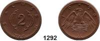 P O R Z E L L A N M Ü N Z E N,S A C H S E N  2 Mark 1920 braun.  Gipsform.  Menzel 22281.17.