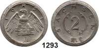 P O R Z E L L A N M Ü N Z E N,S A C H S E N  2 Mark 1921 braun.  Vollversilbert.  Menzel 22281.21.