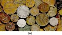 Deutsche Münzen und Medaillen,Sachsen LOTS     LOTS     LOTS Königreich,  LOT. von 123 Kleinmünzen vom Pfennig bis 1/6 Taler (90 % Kupfermünzen).