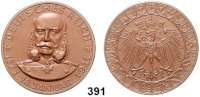 M E D A I L L E N,Personen Wilhelm I. von Preussen Bronzemedaille 1931 (O. Gloeckler). 60 Jahre Deutsches Kaiserreich. Brustbild v. v. / Reichsadler im Wappenkreis. 36 mm. 21,67 g.