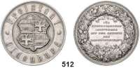 M E D A I L L E N,Landwirtschaft Oldenburg, Freistaat Silbermedaille o.J. Für hervorragende Leistungen auf dem Gebiete der Landwirtschaft. Wappen. / 6 Textzeilen im Kranz. Rand : 950 SILBER. 38 mm. 28,19 g.