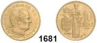 AUSLÄNDISCHE MÜNZEN,Monaco Rainier III. 1949 - 2005 10 Centimes 1962.  Essai.  Aluminium-Bronze.  Schön 20 a.  KM E 43.  Auflage 1.200 Exemplare.