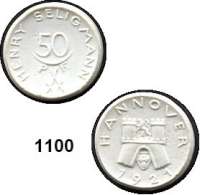 P O R Z E L L A N M Ü N Z E N,F I R M E N M Ü N Z E N Hannover Henry Seligmann.  50 Pfennig 1921 weiß.  Menzel 10843.5.