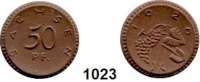 P O R Z E L L A N M Ü N Z E N,S A C H S E N  50 Pfennig 1920 braun.  Gipsform.  Menzel 22281.7.