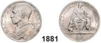 AUSLÄNDISCHE MÜNZEN,Vatikan Pius XII. 1939 - 1958 5 Lire 1942/IV.  Schön 37.  KM 37.