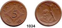 P O R Z E L L A N M Ü N Z E N,S A C H S E N  5 Mark 1920 braun.  Gipsform.  Menzel 22281.26.