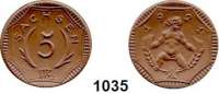 P O R Z E L L A N M Ü N Z E N,S A C H S E N  5 Mark 1921 braun (ohne Goldrand).  Menzel 22281.34.