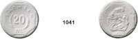 P O R Z E L L A N M Ü N Z E N,S A C H S E N  20 Mark 1920 weiß.  Gipsform.  Menzel 22281.51.