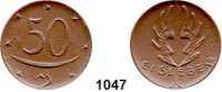 P O R Z E L L A N M Ü N Z E N,S T Ä D T E M Ü N Z E N Eisleben 50 Pfennig o.J.(1921) braun.  Gipsform  Menzel 6324.1.