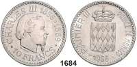 AUSLÄNDISCHE MÜNZEN,Monaco Rainier III. 1949 - 2005 10 Francs 1966.  Schön 27.  KM 146.
