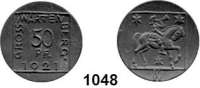 P O R Z E L L A N M Ü N Z E N,S T Ä D T E M Ü N Z E N Groß-Wartenberg 50 Pfennig 1921 schwarz (durch zu langes Brennen).  Gipsform.  Menzel 9859.2.  (N in GROSS-WARTENBERG schräg).