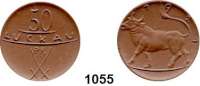 P O R Z E L L A N M Ü N Z E N,S T Ä D T E M Ü N Z E N Luckau 50 Pfennig 1921 braun.  Gipsform.  Menzel 15589.1.