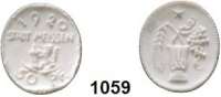 P O R Z E L L A N M Ü N Z E N,S T Ä D T E M Ü N Z E N Meissen 50 Pfennig 1920 weiß.  Gipsform.  Menzel 16528.2.