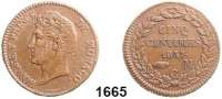 AUSLÄNDISCHE MÜNZEN,Monaco Honoré V. 1819 - 1841 5 Centimes 1837 M C.  Kahnt 2.  KM 95.2 a.