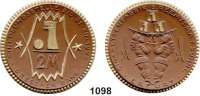 P O R Z E L L A N M Ü N Z E N,F I R M E N M Ü N Z E N Erfurt 2 Mark 1922 braun mit Golddekor.  Reemtsma & Söhne.  Menzel 6645.12.