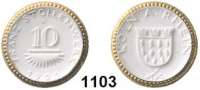 P O R Z E L L A N M Ü N Z E N,F I R M E N M Ü N Z E N Köln 10 Mark 1921 weiß mit Goldrand.  Menzel 13475.14