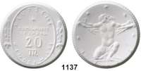 P O R Z E L L A N M Ü N Z E N,SPENDENMÜNZEN VON VERBÄNDEN UND VEREINEN Leipzig 20 Mark 1922 weiß.  Gipsform.  Rückseite mit fünf Sternen.  Deutsche Kinderhilfe.