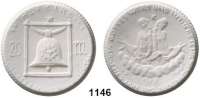 P O R Z E L L A N M Ü N Z E N,SPENDENMÜNZEN VON VERBÄNDEN UND VEREINEN Meissen 20 Mark o.J.(1922) weiß.  Lutherkirche.  Gipsform.