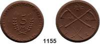 P O R Z E L L A N M Ü N Z E N,SPENDENMÜNZEN VON VERBÄNDEN UND VEREINEN Ostsachsen 5 Mark 1921 braun.  Reichsheimstättenbund.  Gipsform.