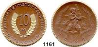 P O R Z E L L A N M Ü N Z E N,SPENDENMÜNZEN VON VERBÄNDEN UND VEREINEN Ostsachsen 10 Mark 1921 braun, Rand und Ähren gold.  Reichsheimstättenbund.