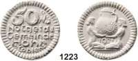 P O R Z E L L A N M Ü N Z E N,Münzen von anderen Deutschen Keramischen Fabriken Höhr 50 Pfennig 1921 weiß.  Menzel 11709.14.