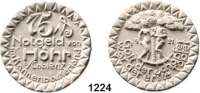 P O R Z E L L A N M Ü N Z E N,Münzen von anderen Deutschen Keramischen Fabriken Höhr 75 Pfennig 1921 weiß.  Menzel 11709.22.