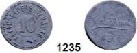P O R Z E L L A N M Ü N Z E N,Münzen von anderen Deutschen Keramischen Fabriken Porzellanfabrik Ph.Rosenthal & Co. Selb 10 Pfennig  o.J. (1917).  hellblau.  Menzel 23332.2.  Ex-Sammlung Dr. Klausch.
