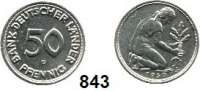 B U N D E S R E P U B L I K,  50 Pfennig 1950 G.  Bank Deutscher Länder.  Jaeger 379