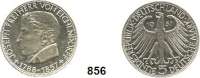 B U N D E S R E P U B L I K,  5 Mark 1957 J.  Jaeger 391.  Joseph Freiherr von Eichendorff.