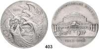 M E D A I L L E N,Städte Breslau Versilberte Bronzemedaille 1913 (B. H. Mayer, Pforzheim). Jahrhunderthalle Breslau. Hundertjahrfeier der Völkerschlacht. 46 mm. 35,9 g.