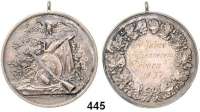 M E D A I L L E N,Schützen Döbern Silbermedaille 1937. 40 Jahre Schützenverein Döbern N/L. Adler über Schützensymbole. / 4 Textzeilen (graviert) im Kranz. 42,8 mm. 30,04 g.