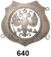 Orden, Ehrenzeichen, Militaria, Zeitgeschichte,Zeitgeschichte  -  Militaria  Laubsägearbeit.  Rußland, silbernes Kopekenstück als Erinnerung an den Feldzug 1914/1915.  Mit aufgelegtem Silberrand (3 von 4 Öse vorhanden).  28,5 x 27 mm.  3,82 g.