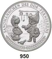 Deutsche Demokratische Republik,M E D A I L L E N Feinsilbermedaille o.J. (nach 1990). Sandmännchen des DDR - Fernsehens. 40 mm. 20 g.