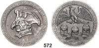 M E D A I L L E N,Freimaurer Weißmetall Medaille 1990. Große National-Mutterloge