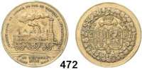 M E D A I L L E N,Eisenbahn Belgien, Bronzemedaille 1843. Auf die Einweihung der Eisenbahn von Verviers nach Aachen. 27 mm. LOT. 2 Stück.